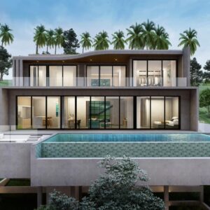 Last plot available with a 3 bedroom sea view villa