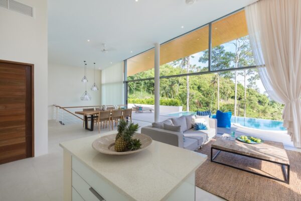 Spacious and modern 3 bedroom sea view villa in Lamai：圖片 9
