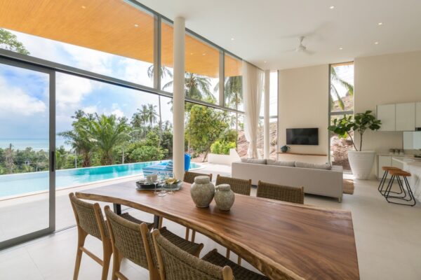 Spacious and modern 3 bedroom sea view villa in Lamai：圖片 12